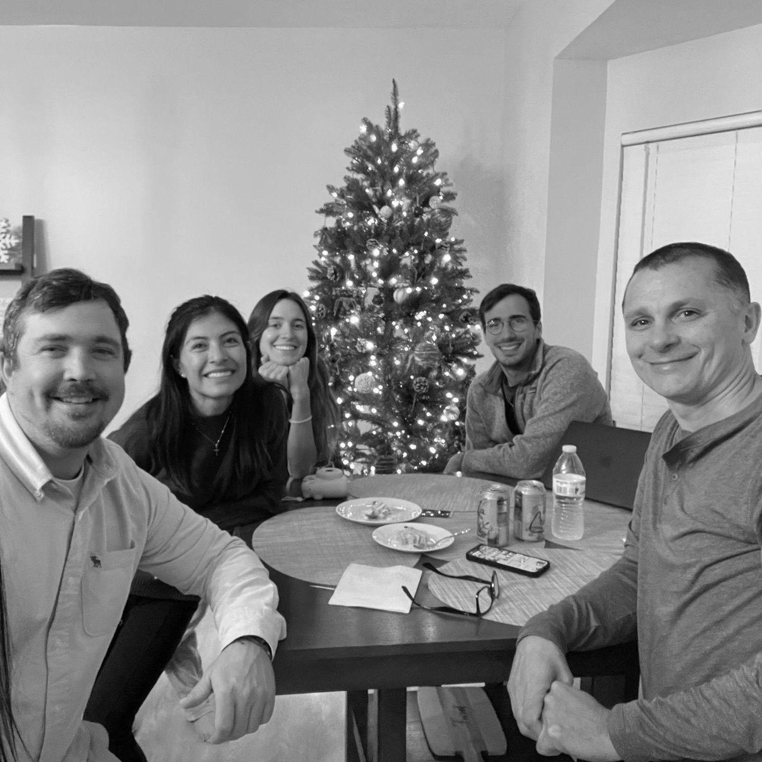 Our first christmas together with the Frerots
