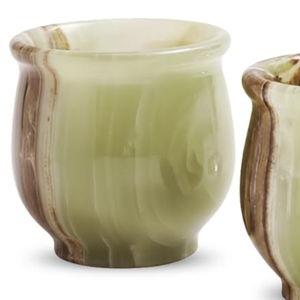 Radicaln Marble Shot Glasses 2" inches Green Onyx handmade Drinking Glasses Set of 2 For Home Decor, Ideal Vodka, Whiskey and Tequila Glass For Home Bar
