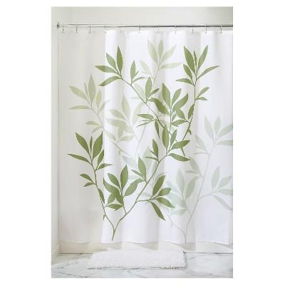 Shower Curtain Leaf Green - InterDesign