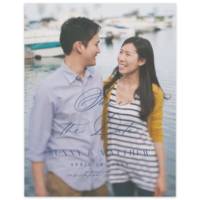 Dusty Cobalt, Blue Wedding Digital Save the Date - Wellington Photo
