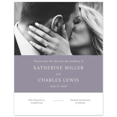 Purple Wedding Digital Save the Date - Stevens Photo
