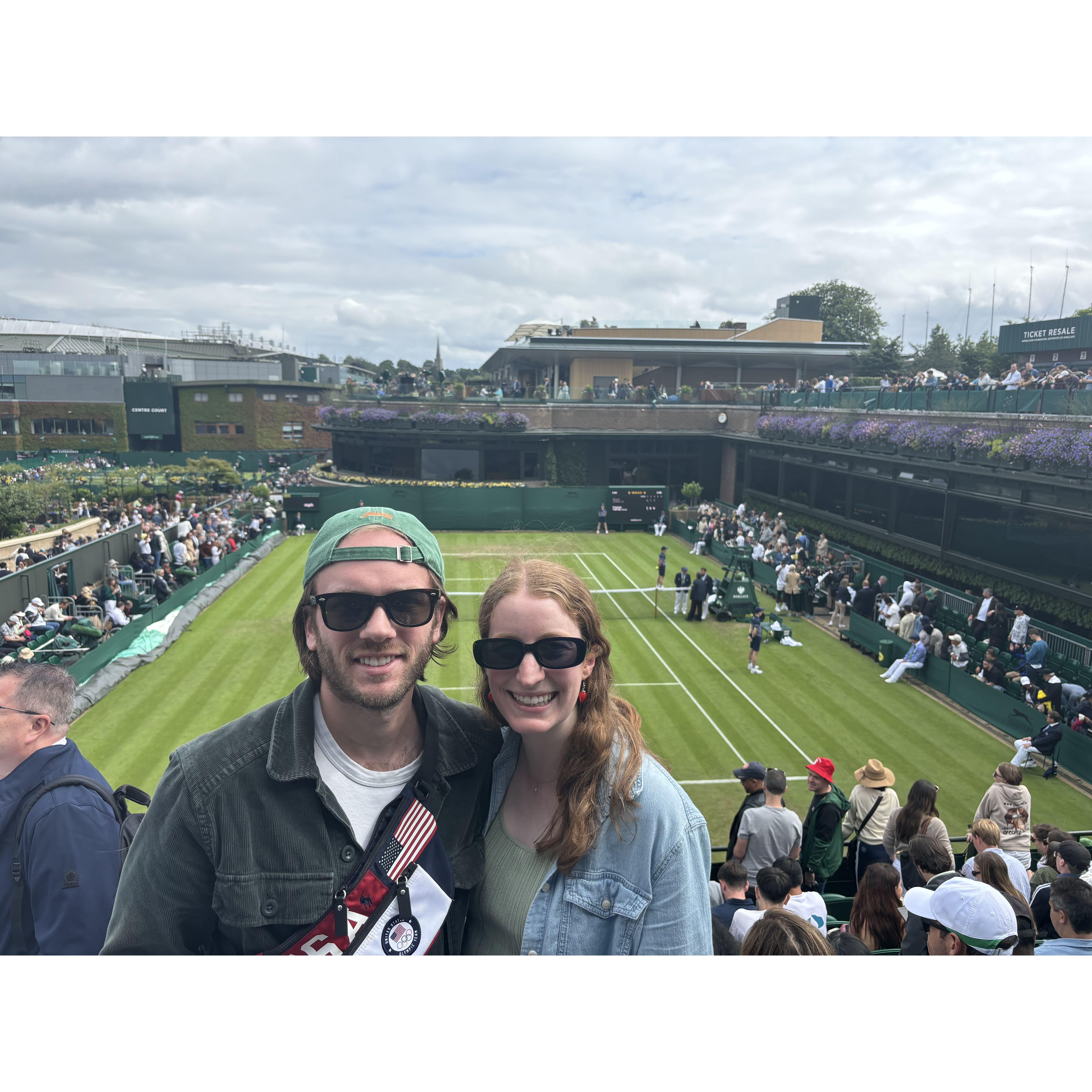 Wimbledon! July 2024, two days before we got engaged