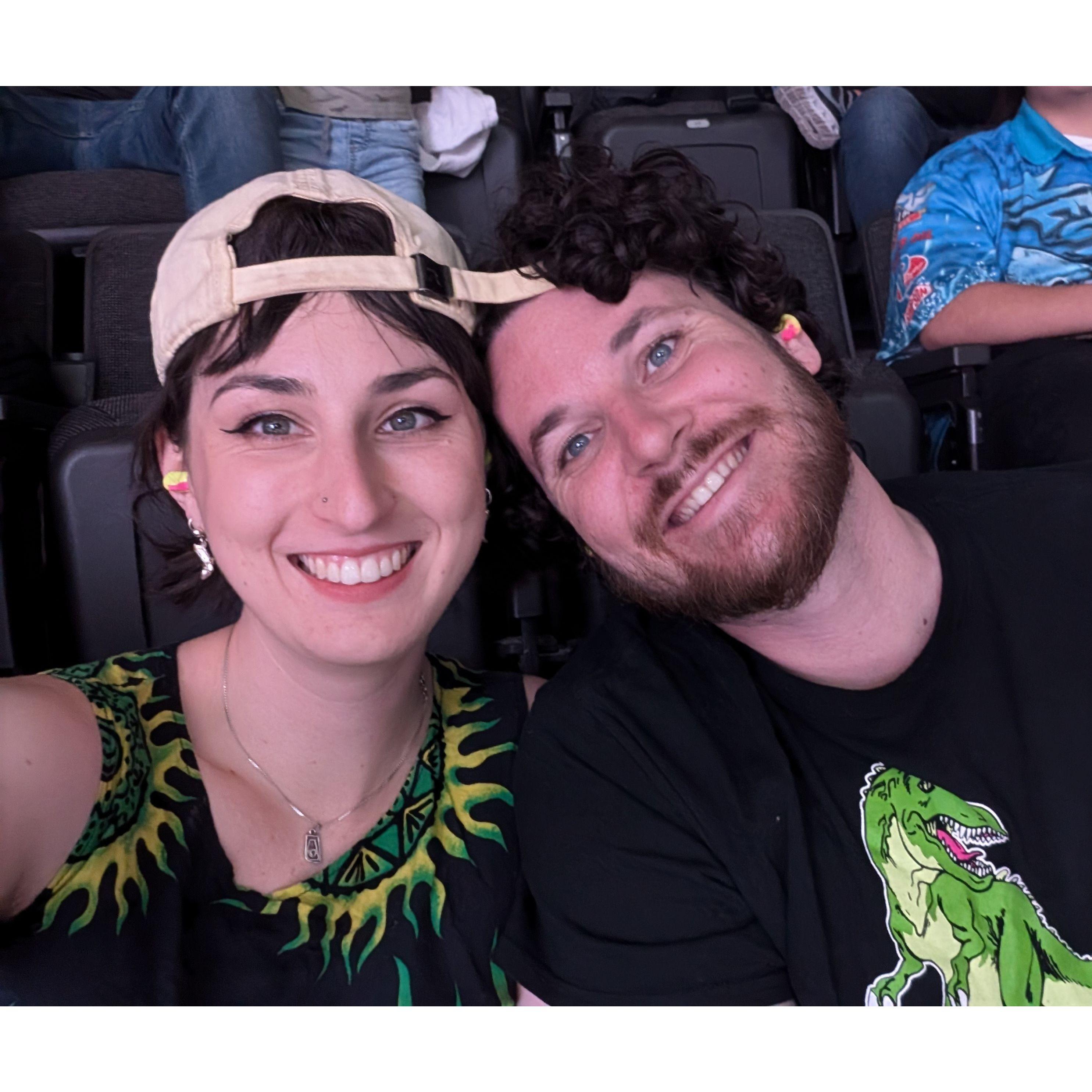Rooting for Grave Digger at a monster jam rally