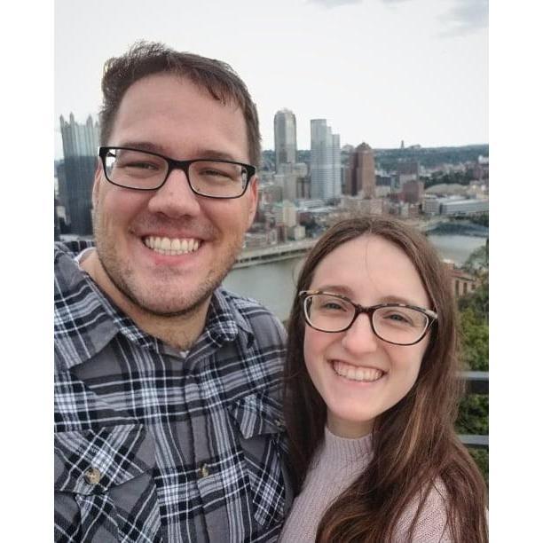 Enjoying the beautiful Mt. Washington overlook when he came home with me and got to meet my parents