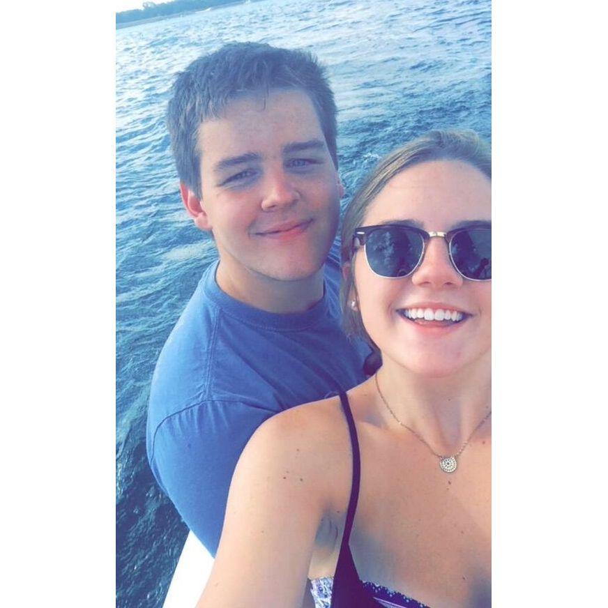 Carolyn's first trip to Chicago to visit Dev. We went sailing on Lake Michigan and our tiny sailboat capsized - Summer 2015