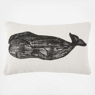 Whale Grain Sack Pillow