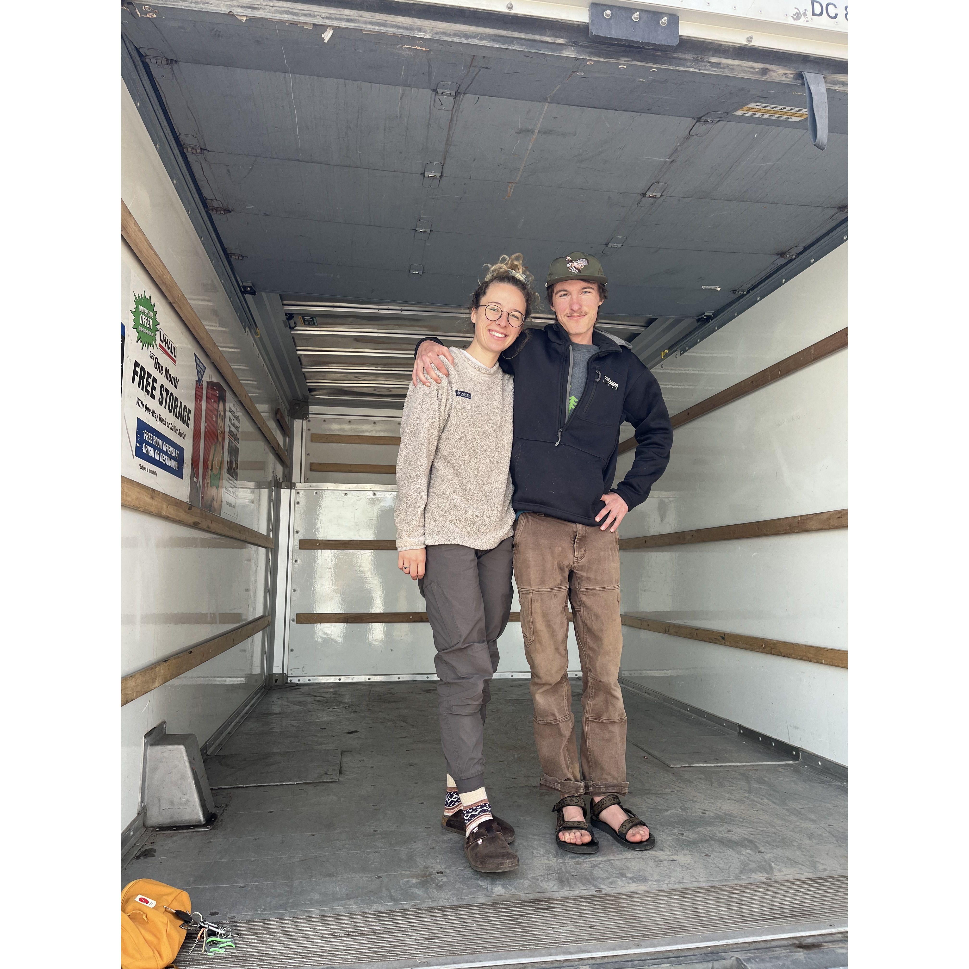 Packing up the moving truck to leave Oregon and head to Montana!