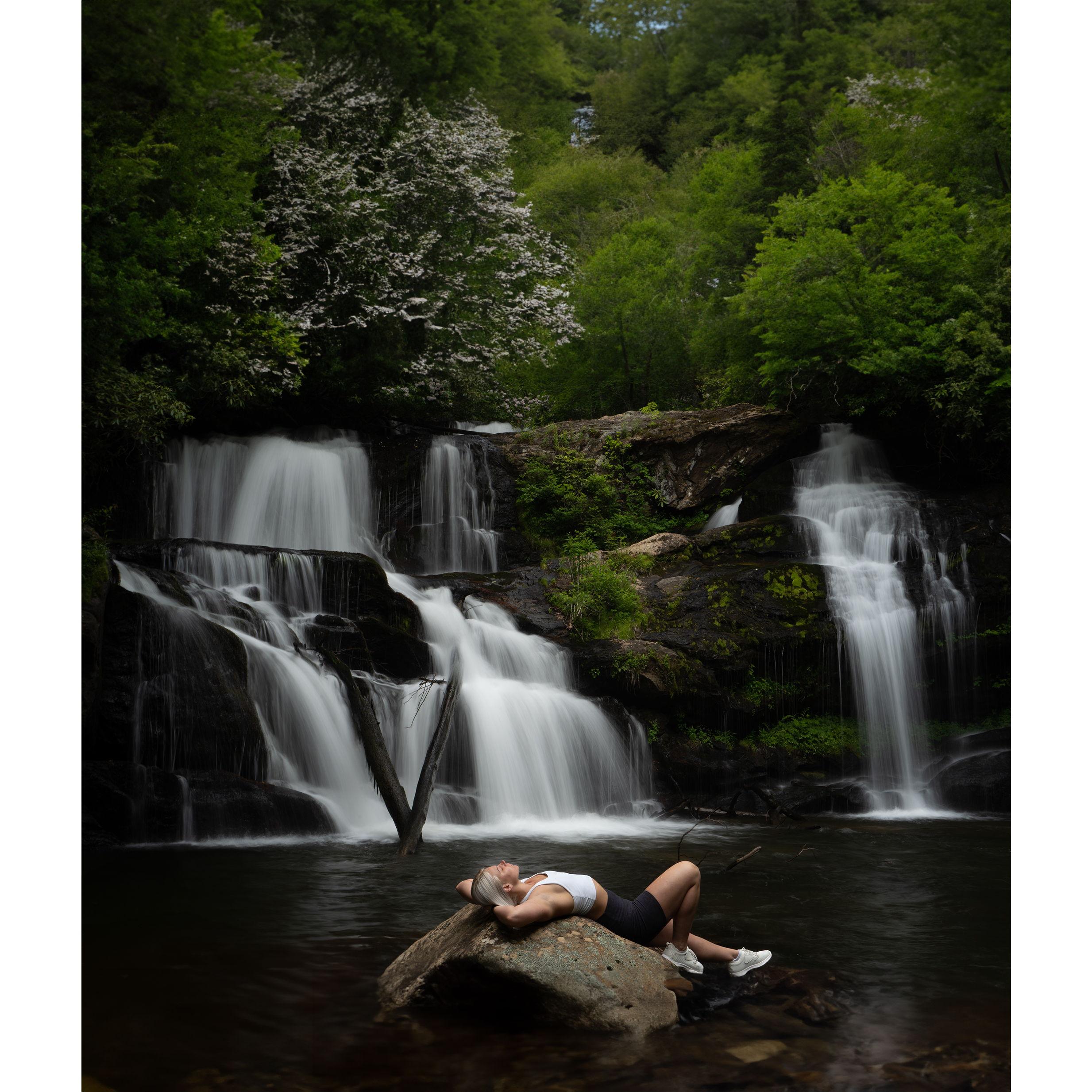 Hiking to a hidden waterfall and Alec took this beautiful long exposure shot