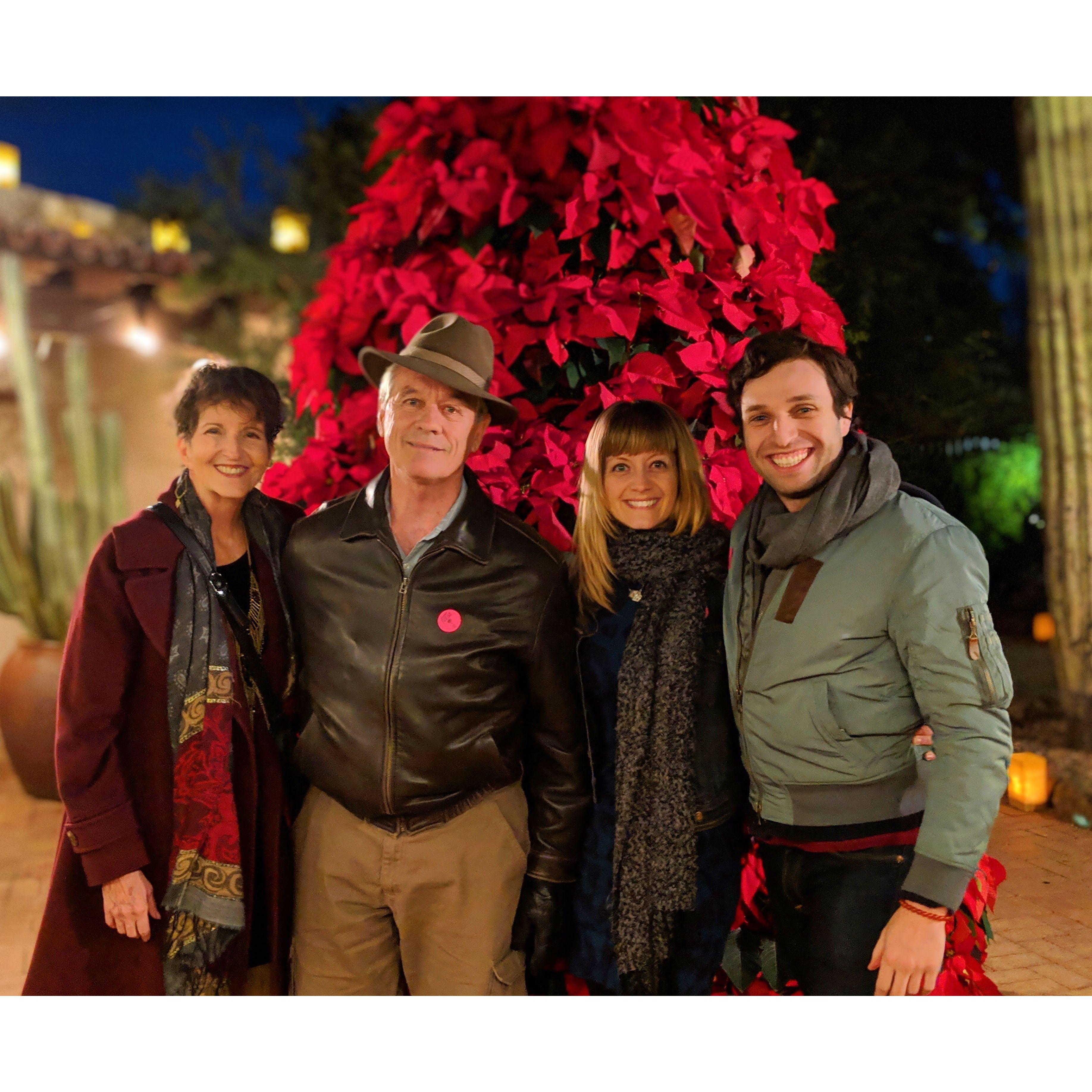 Ashley + Max + Ashley's parents at the Desert Botanical Gardens, AZ