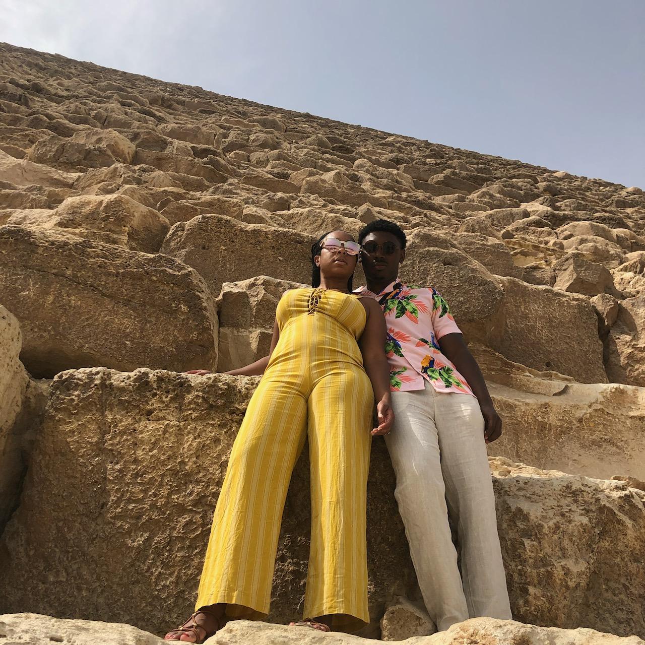 On the Great Pyramid in Cairo, Egypt