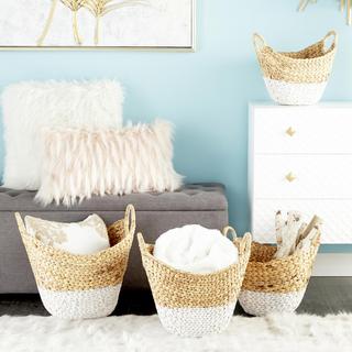 4-Piece Sea Grass Contemporary Storage Basket Set