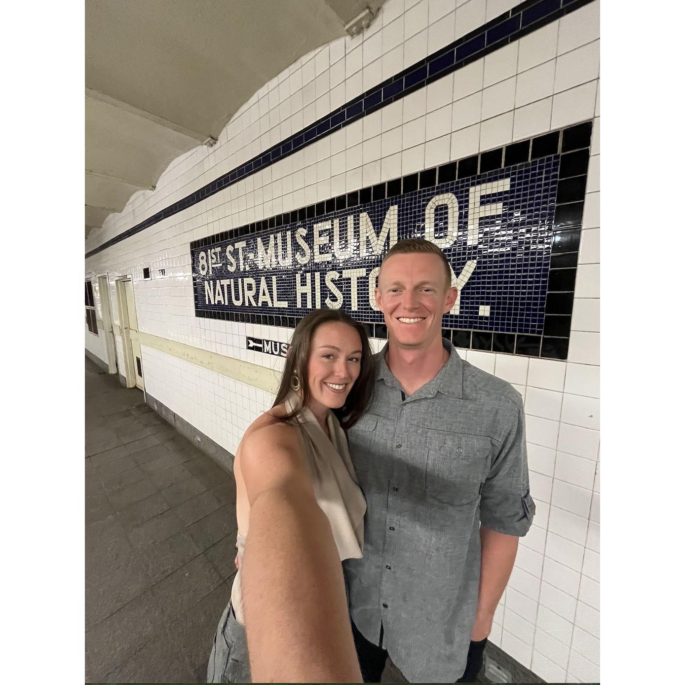 Our subway stop in NYC