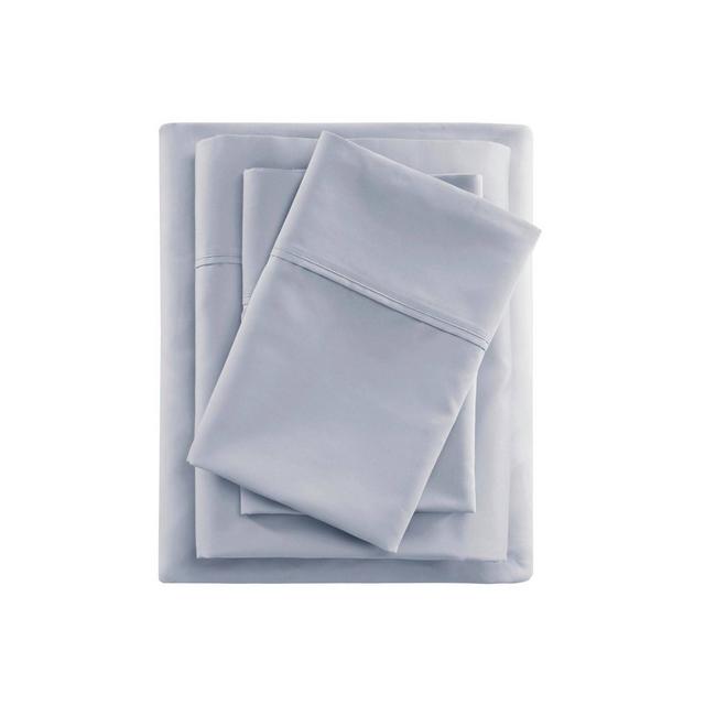 King 600 Thread Count Cooling Cotton Sheet Set Blue