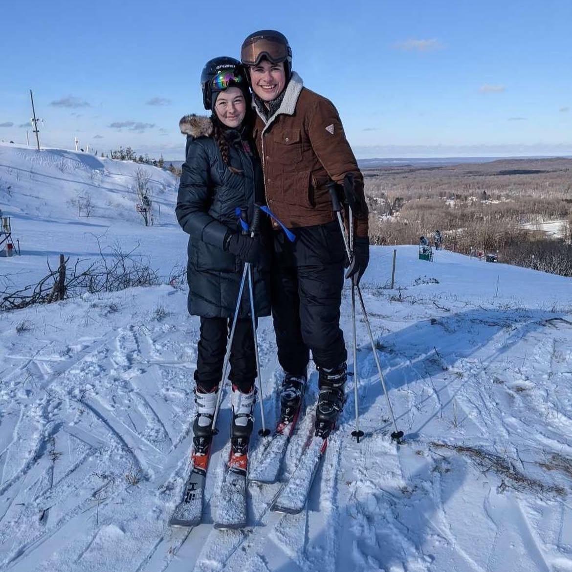 Our first ski trip :) 
(I fell multiple times)