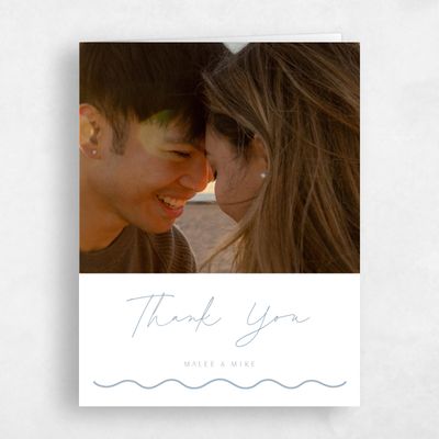 Blue Photo Wedding Thank You - Molnar Portrait