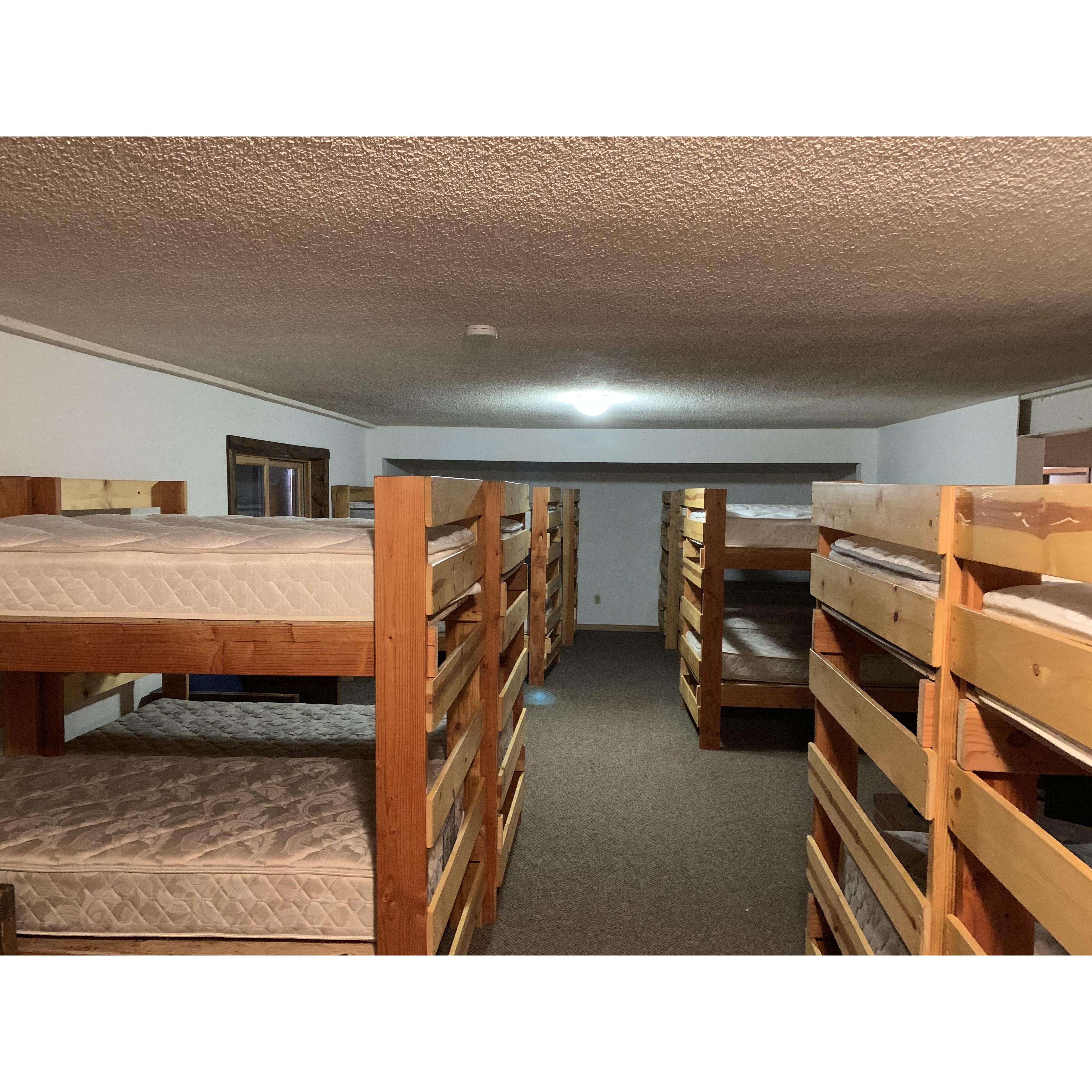 Some of the sleeping quarters at the Mountain Lodge