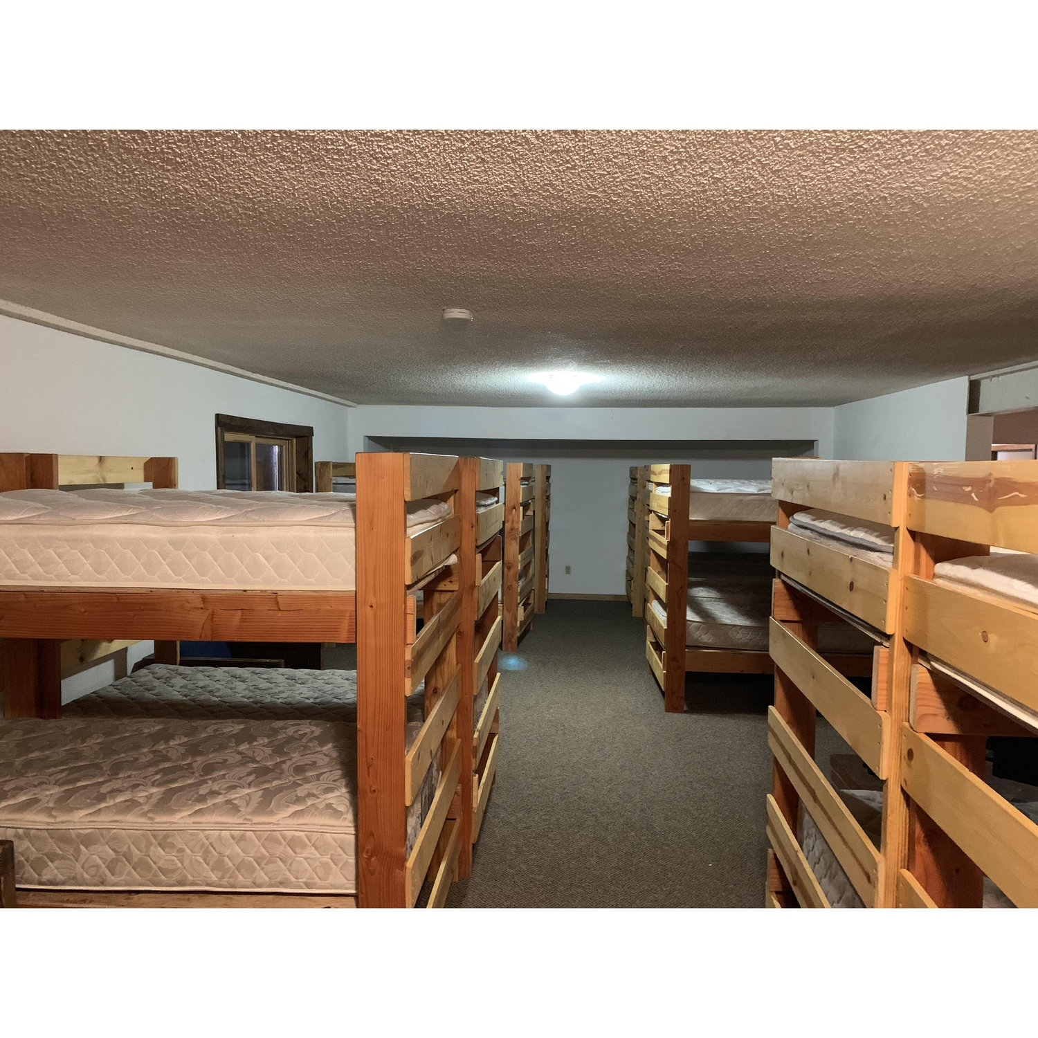 Some of the sleeping quarters at the Mountain Lodge