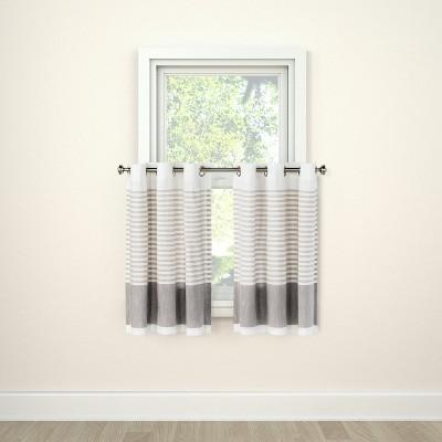 Curtain Tier Stripe Gray - Project 62™