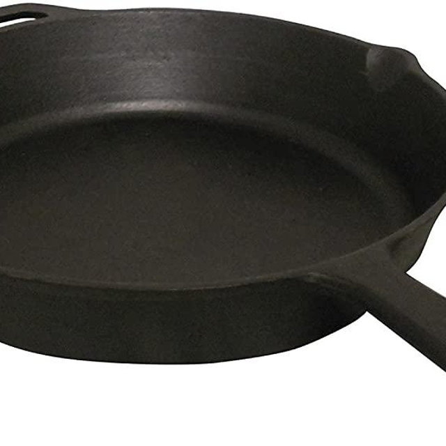 King Kooker 20" Seasoned Cast Iron Skillet, Black