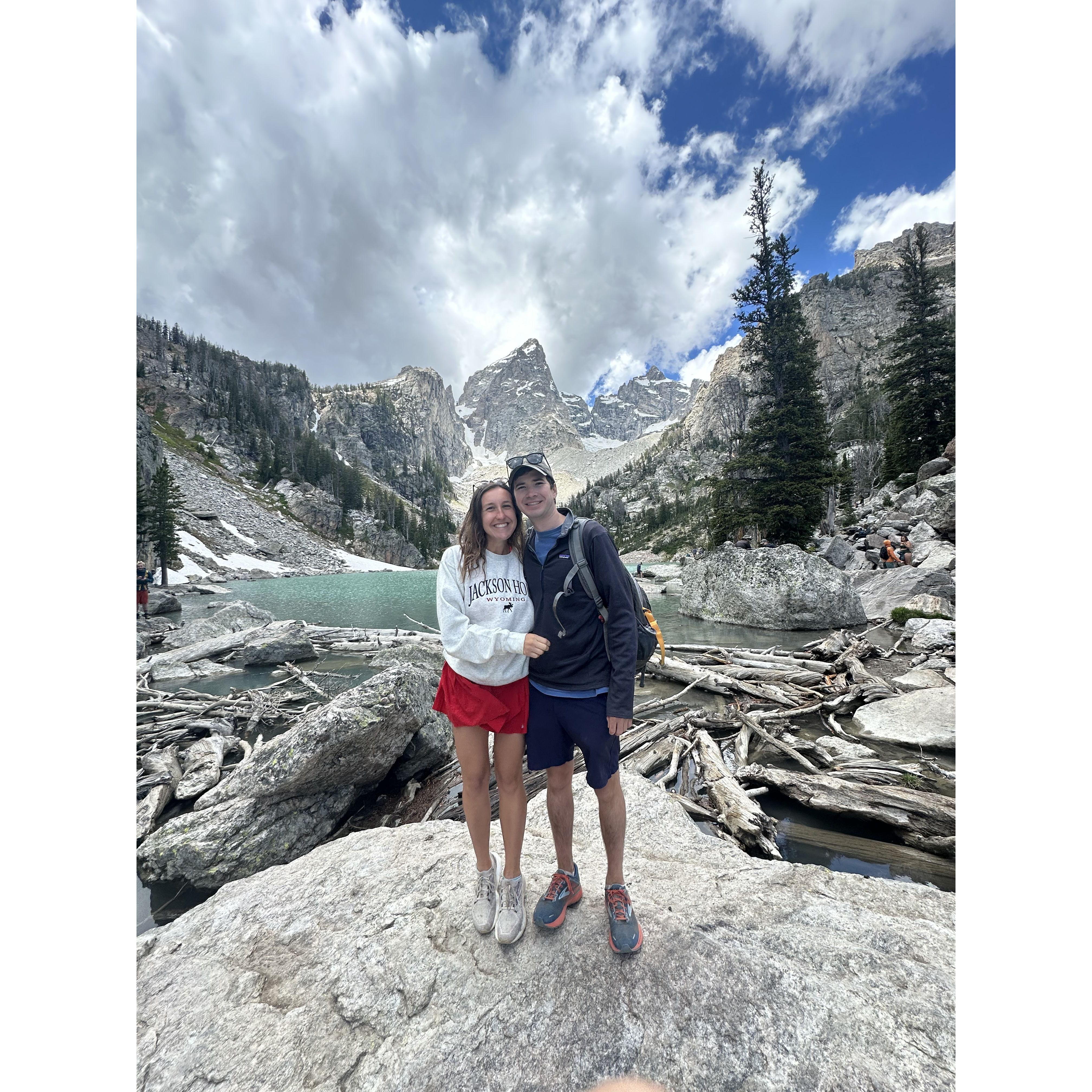 Delta Lake hike in Wyoming. The last mile of the hike is a true obstacle course! It started thunderstorming on the way down so we sprinted down the mountain and grabbed a celebratory pizza after