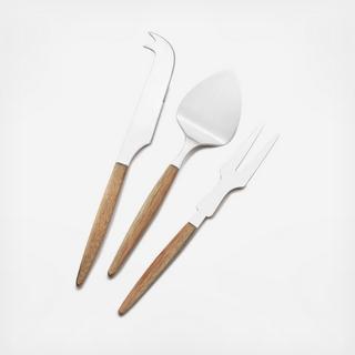 3-Piece Acacia Wood Cheese Set