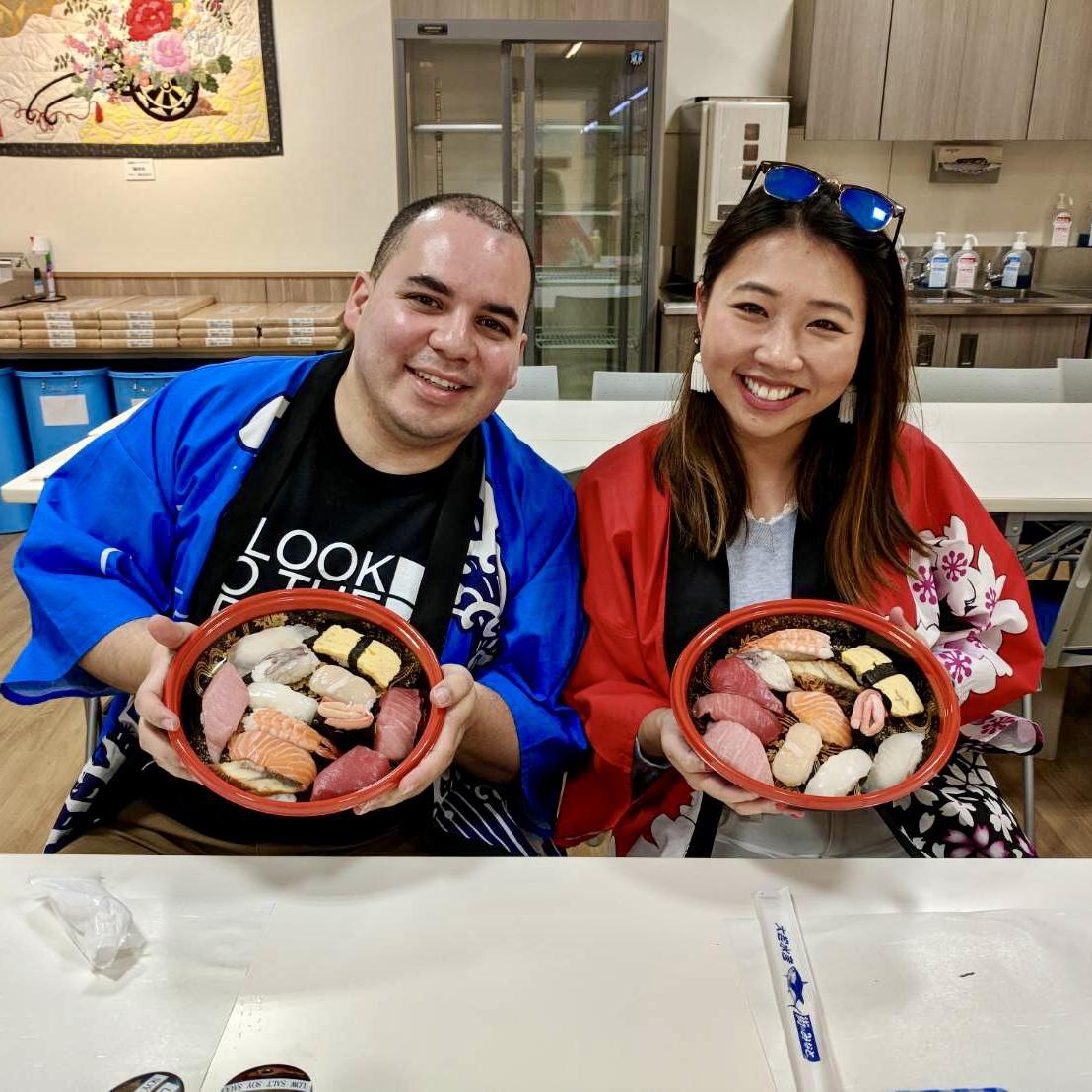 We went to Japan and trained as sushi chefs.