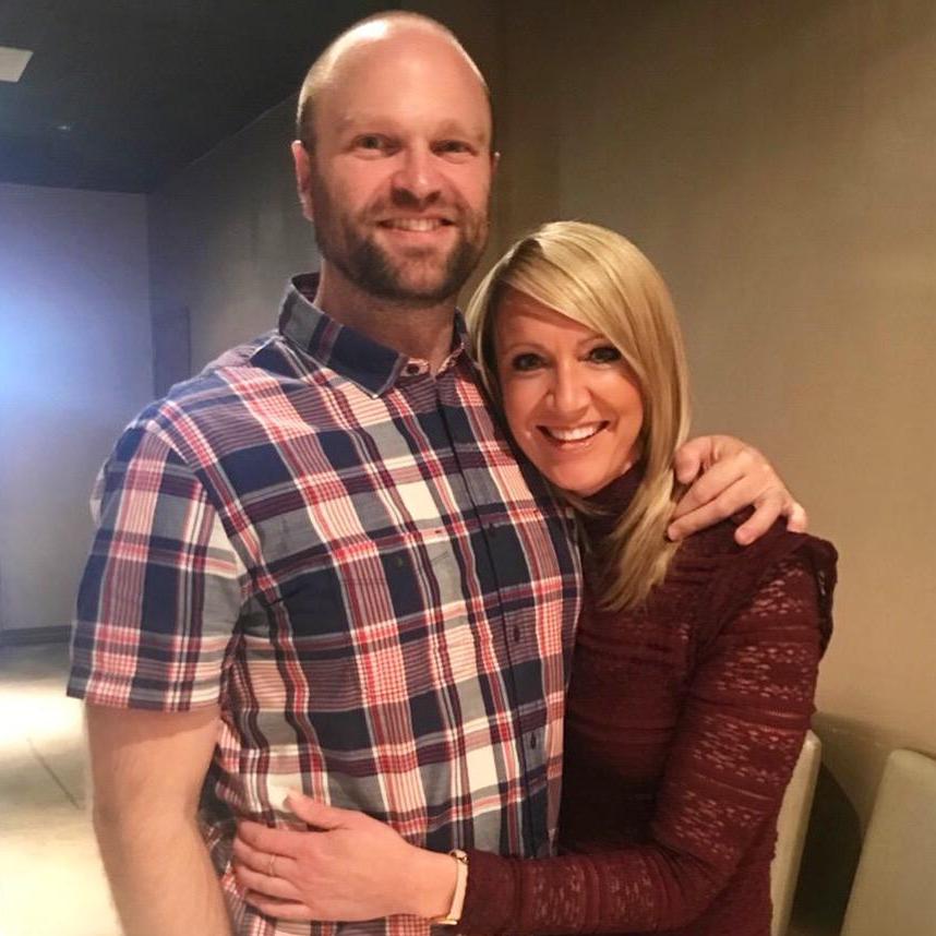 Our first picture as a couple together at Comedy Works.