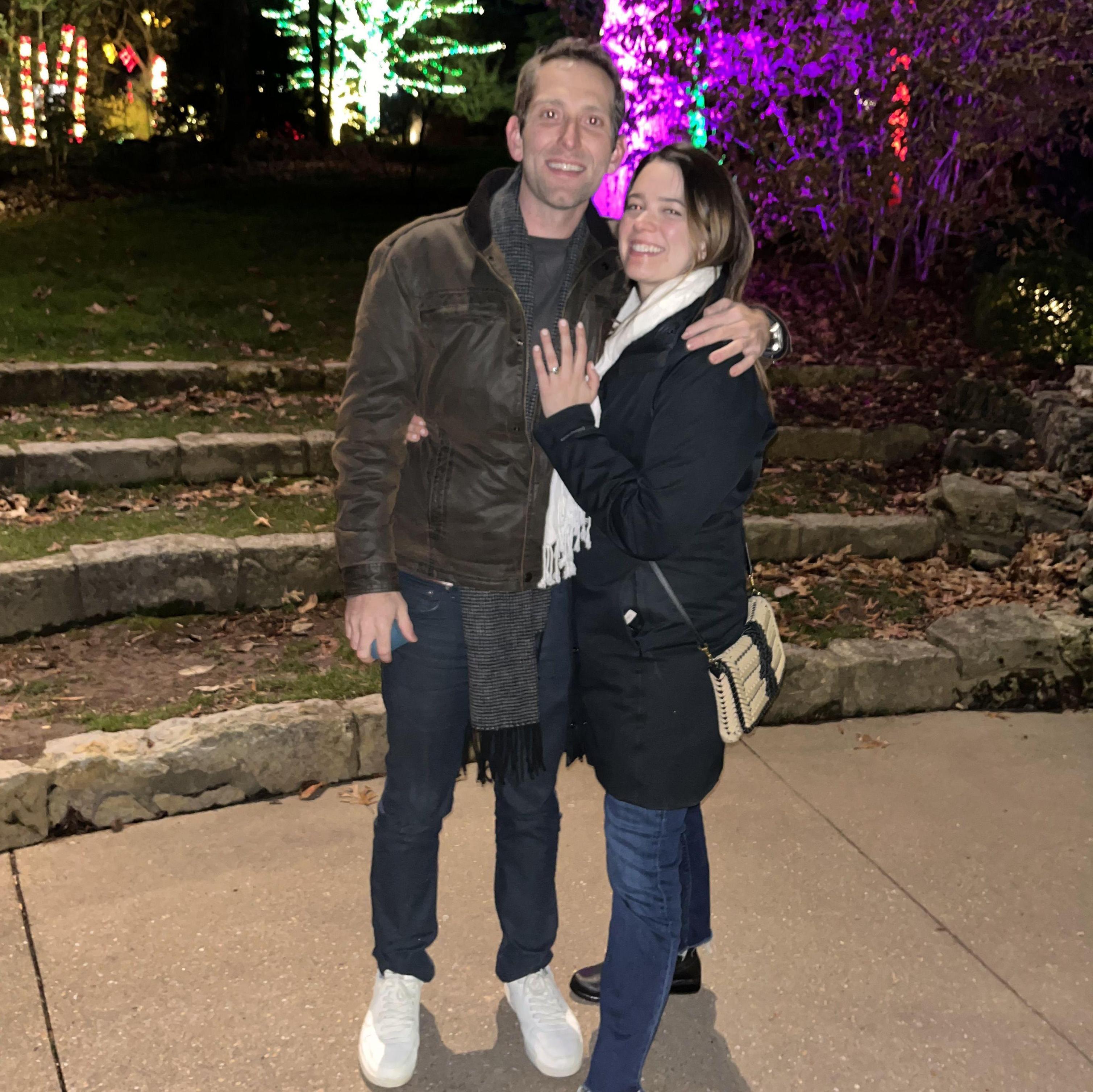 The night we got engaged - Cheekwood December 2022