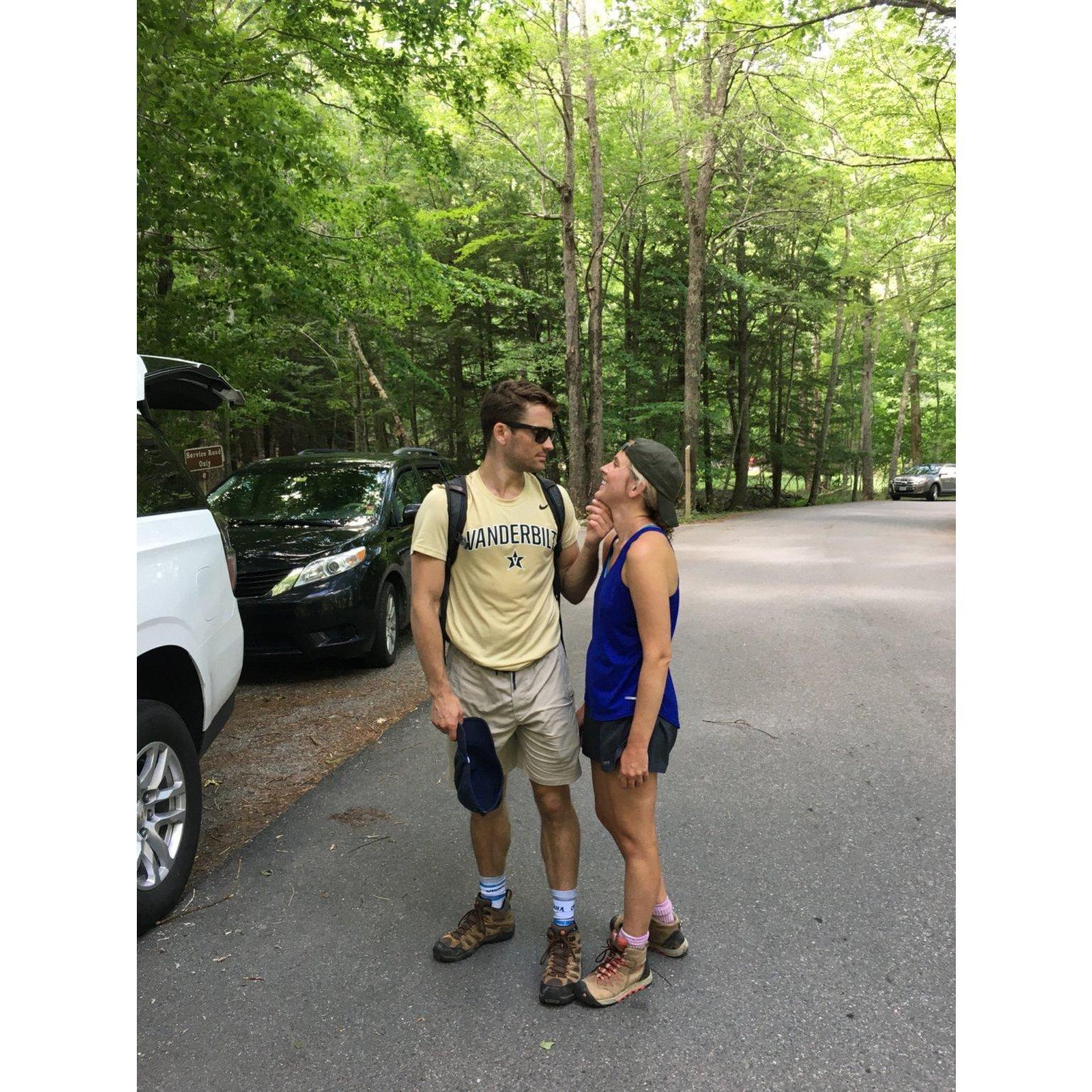 Post hike in Maine