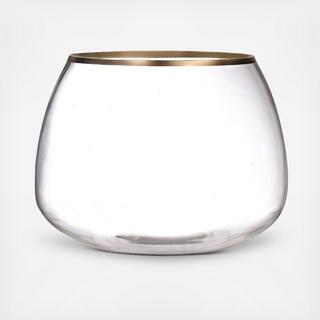 Glass Gold Rim Tealight