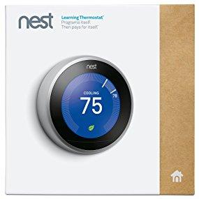 Nest Learning Thermostat, Stainless Steel (Third Generation)