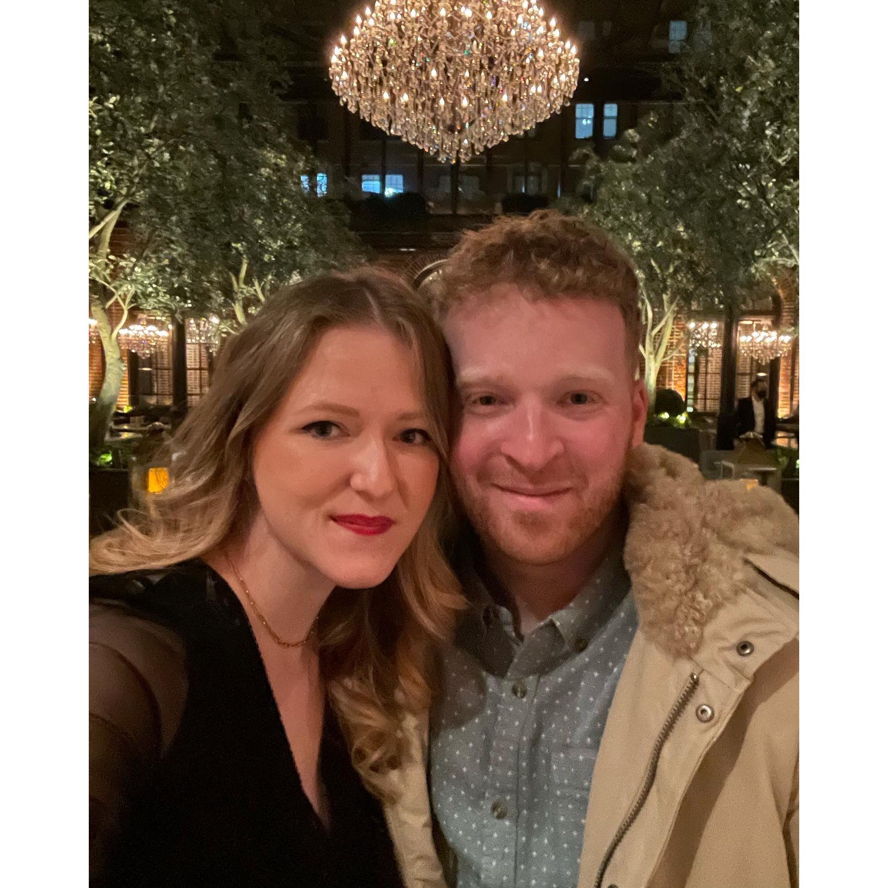 Kimi's birthday dinner at the Restoration Hardware Cafe