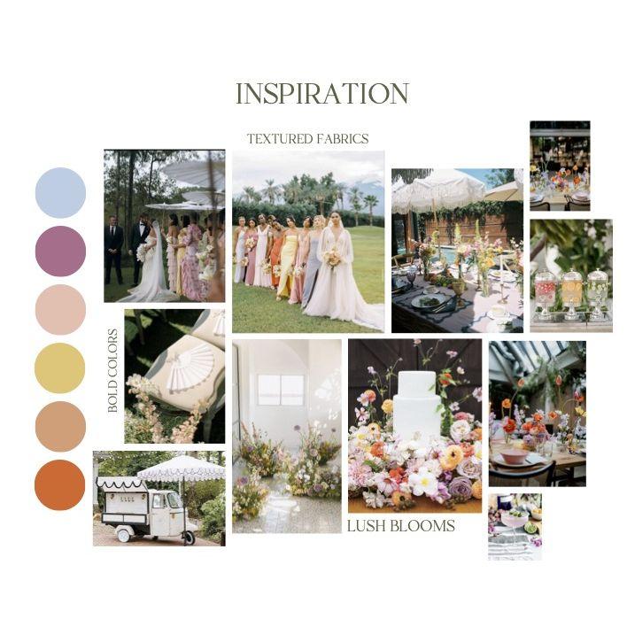 The wedding moodboard with colors!