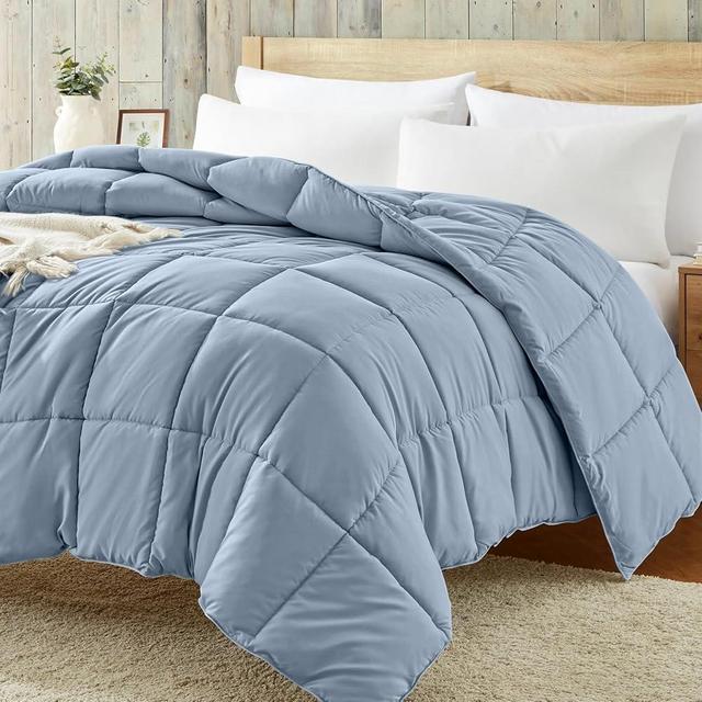 Homelike Moment Comforter King Size - Blue Duvet Insert Down Alternative Bed King Comforter, Lightweight Bedding Comforters Quilted Soft All Season Blue