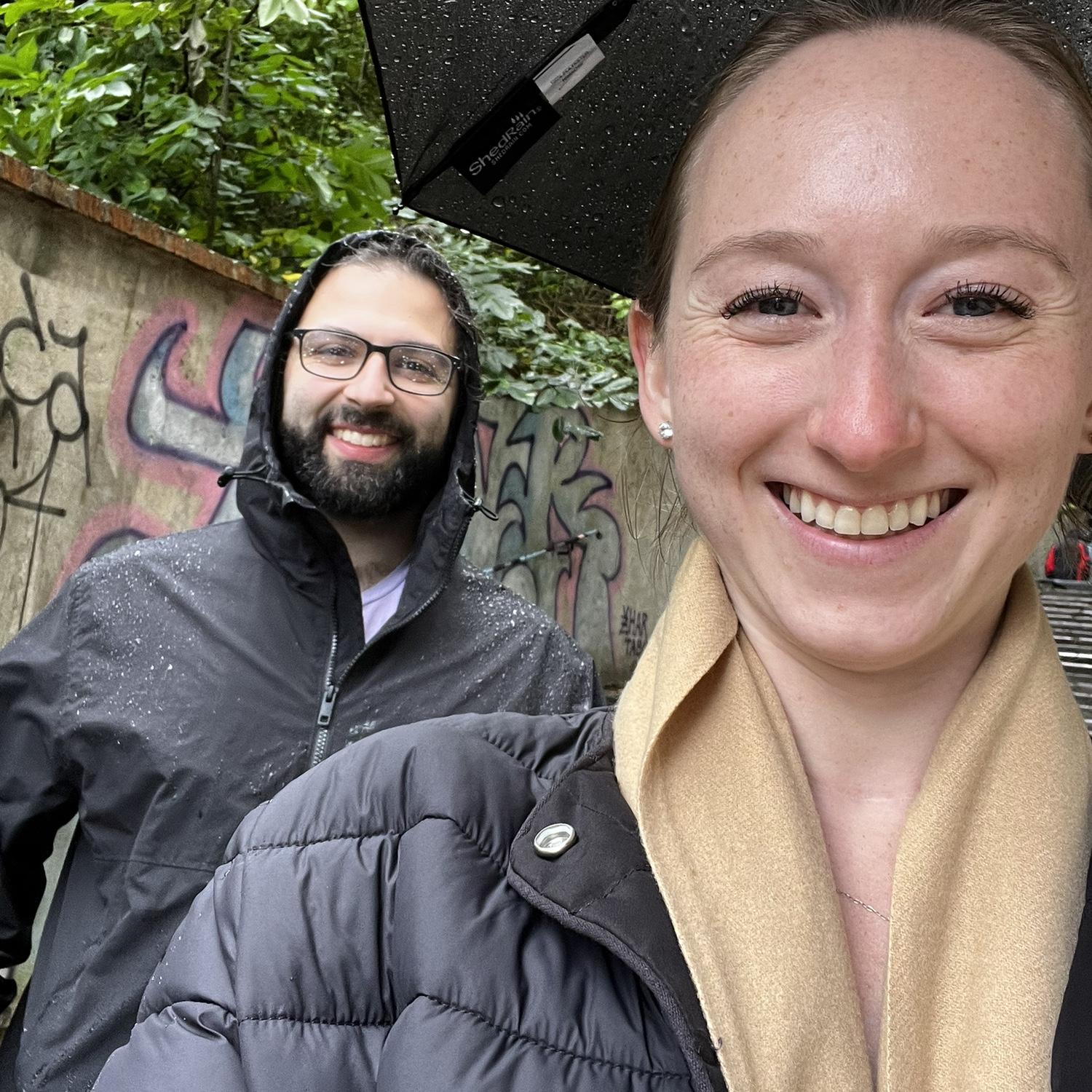 Rain can't stop us from having fun in Prague