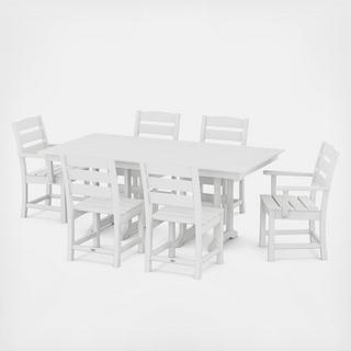 Lakeside 7-Piece Farmhouse Outdoor Dining Set