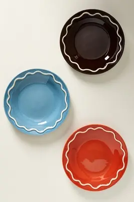 Lucie Portuguese Stoneware Dinner Plates, Set of 4
