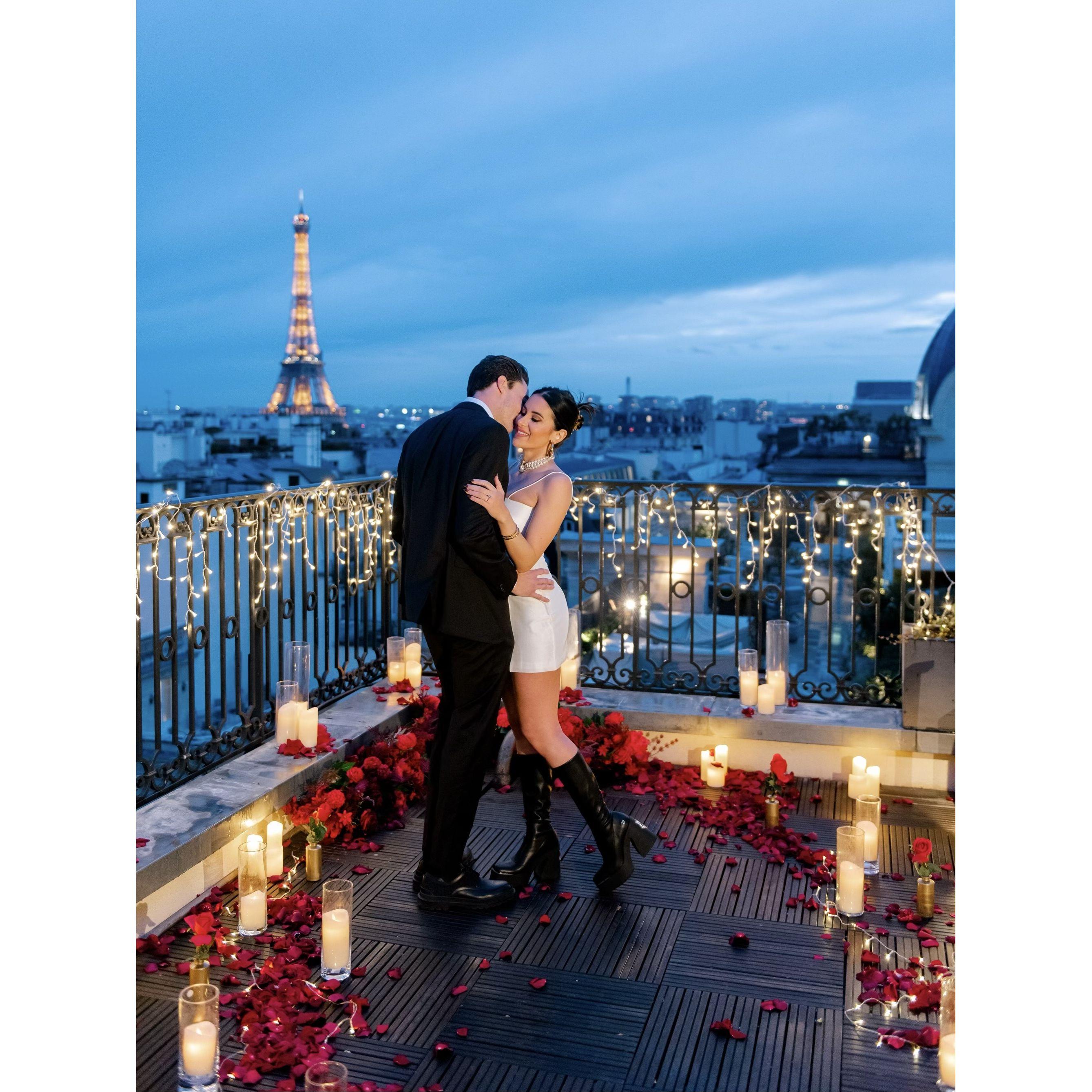 We got engaged in Paris in March 2022!
