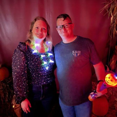Enjoying Howl-O-Scream at Busch Gardens.