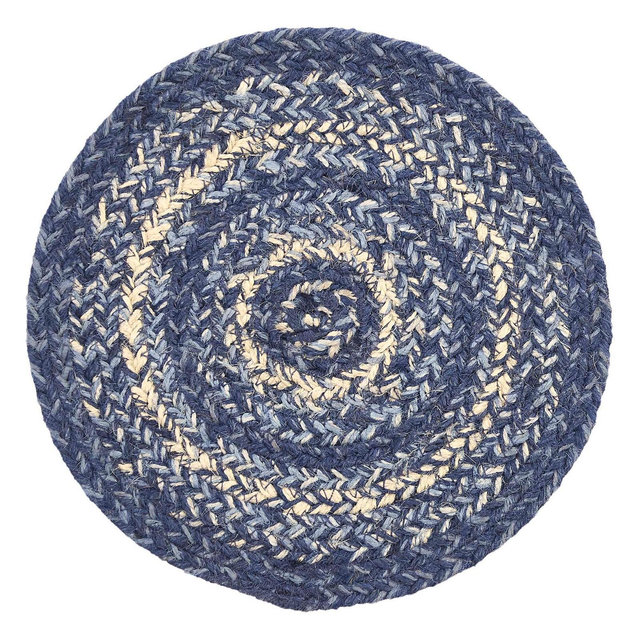 Great Falls Blue Jute Trivet 8" VHC Brands