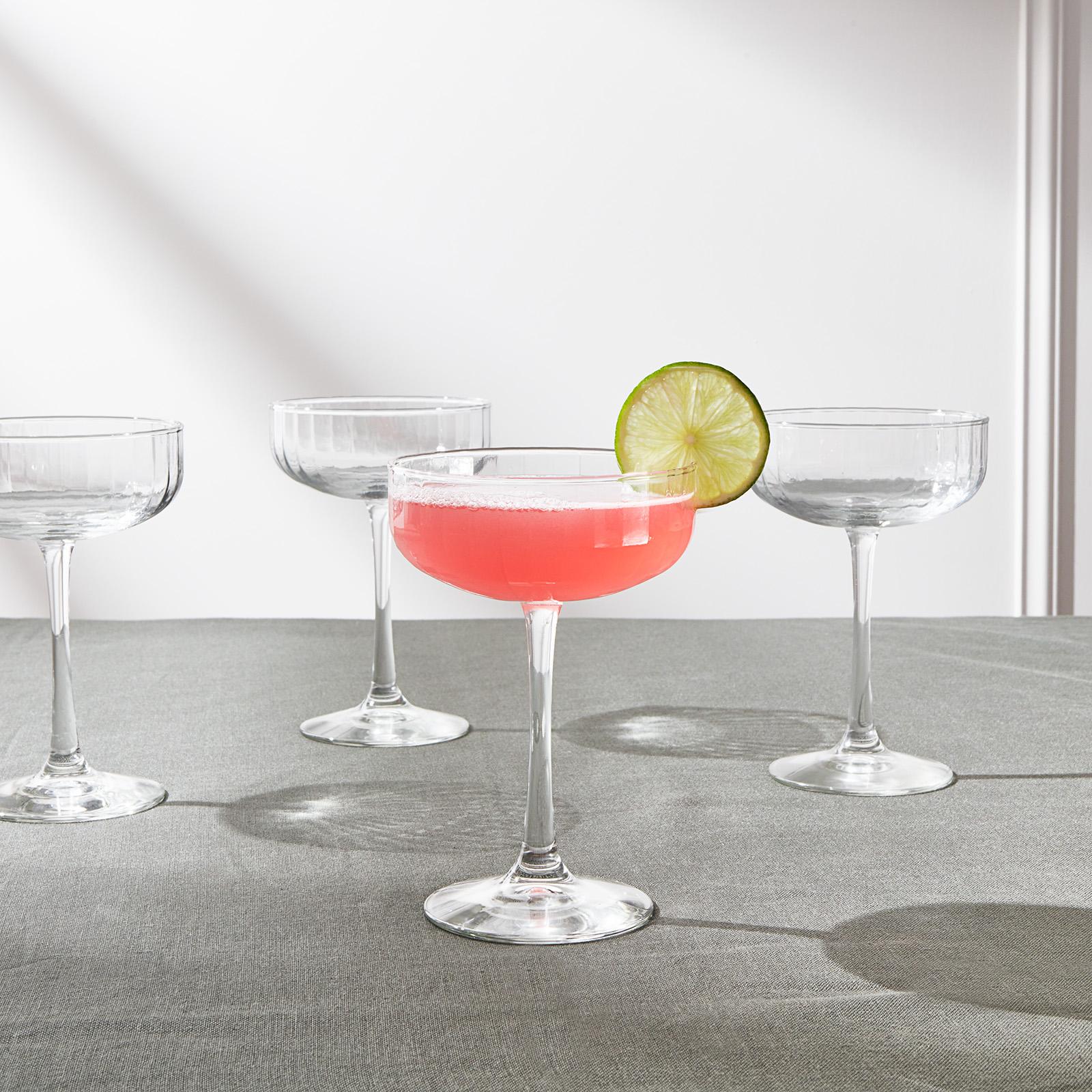 Libbey Paneled Coupe Cocktail Glasses (Set of 4)