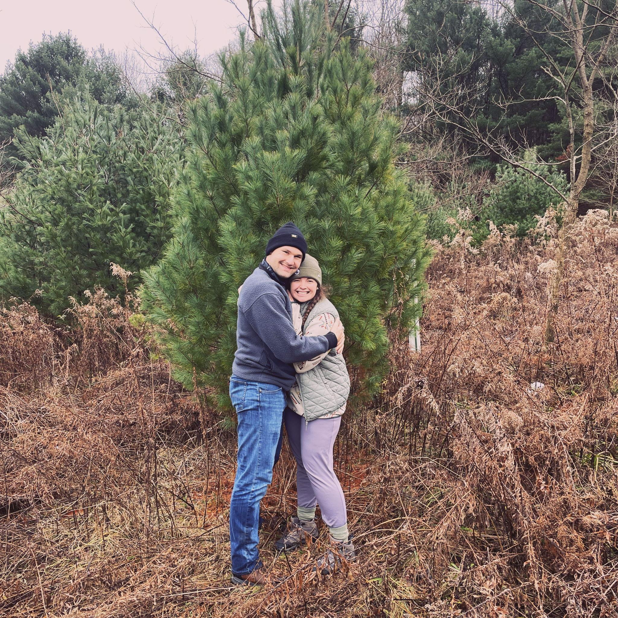 First Christmas Tree from Grandma Marie & Walt's yard!