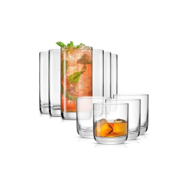 JoyJolt Faye Double Old Fashion & Highball Glasses Drinking Glasses - Set of 12