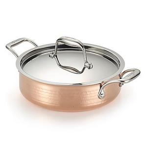 Lagostina Martellata Tri-Ply Copper 3 qt. Covered Casserole