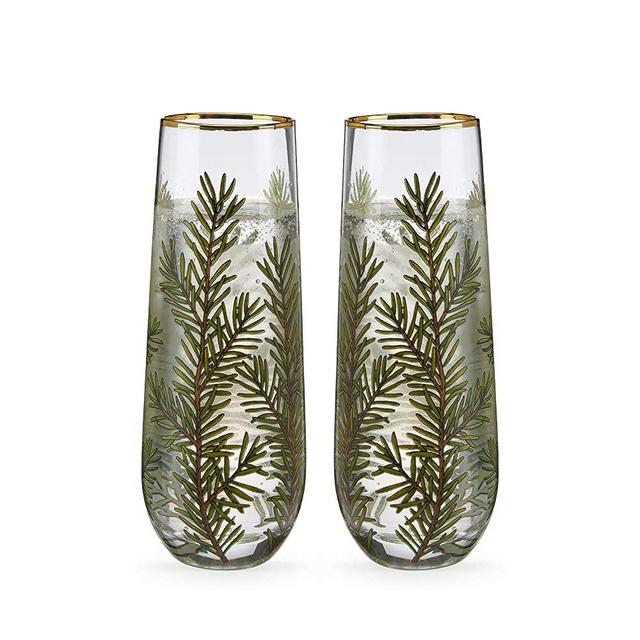 Twine Woodland Stemless Champagne Flute Set, One Size