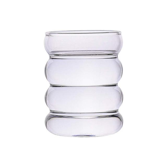 Peyan Clear Glass Cup, Creative Drinking Glasses, Entertainment Dinnerware Glassware for Water, Juice, Beer Bar Liquor Dining Decor Beverage Cups