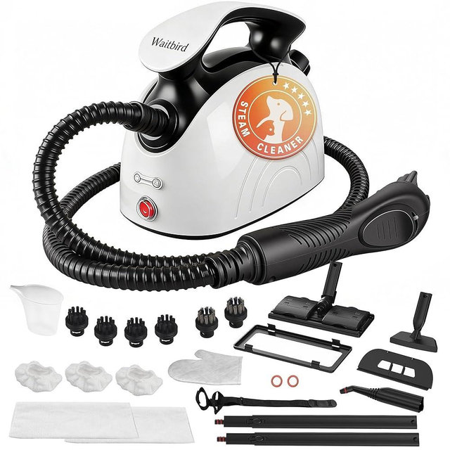 Waitbird Steam Cleaner, Steam Cleaner For Home, Handheld Steamer For Cleaning With 21 Accessories, 248 °F High Temperature, Suitable for Grout, Carpet, Floor,Grease Stain