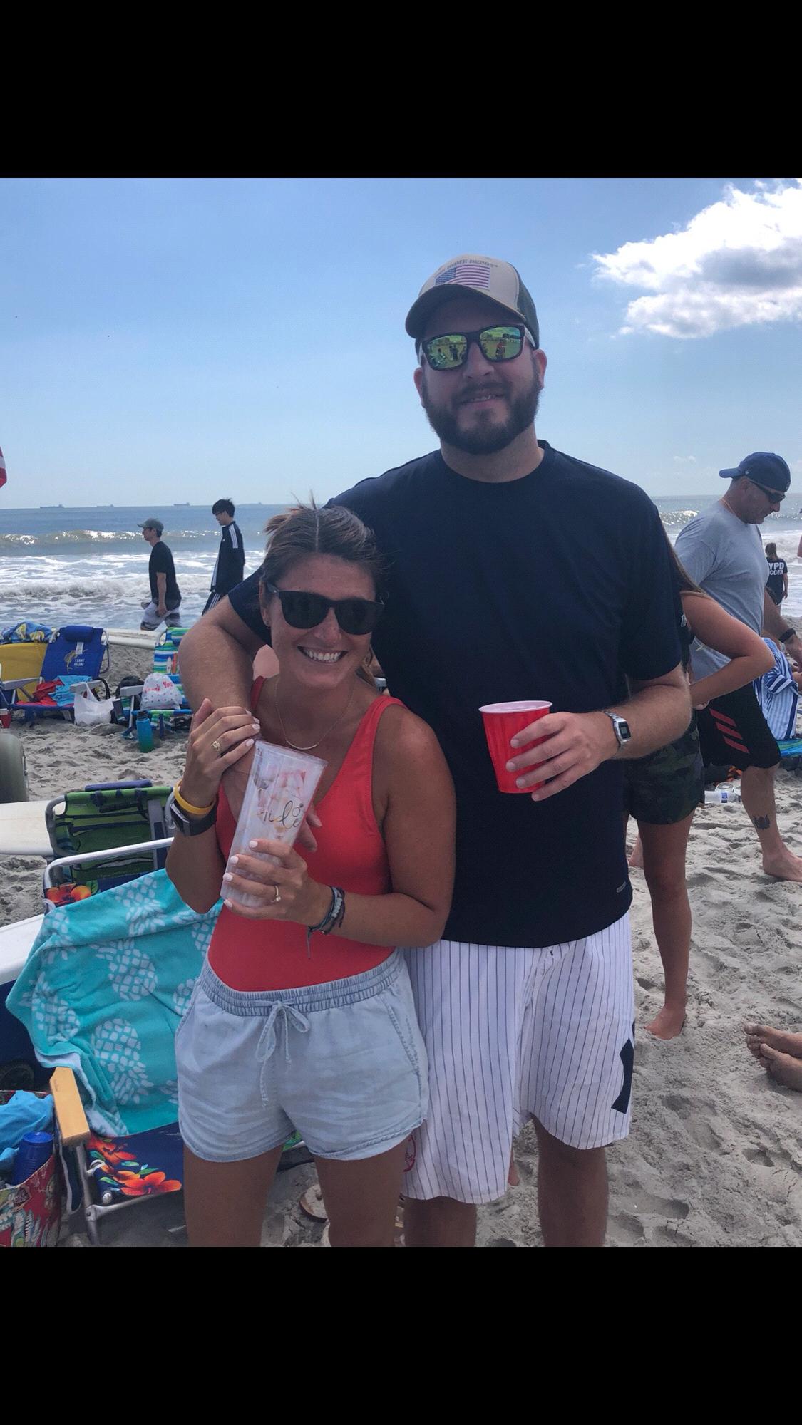 Celebrating our engagement at the Michelle O’Neill Volleyball Tournament in LBNY!
