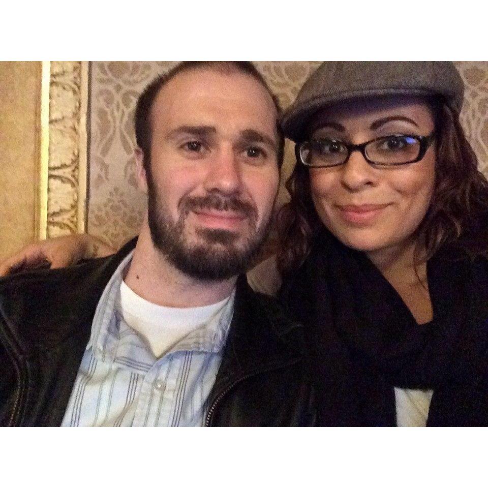 Our first Broadway play together, Book of Mormon!