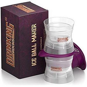 Ice Ball - Keep Drinks Cold For Longer - Makes Perfect 2.5 Inch Ice Balls - 30% Bigger Ice Sphere Than Ice Cube Trays - Ideal For Cocktails - Set of 2 Ice Maker